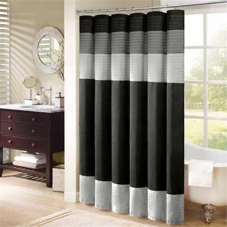 Madison Park Amherst Shower Curtain, Black MP70-246